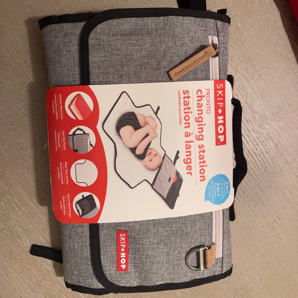 NWT gray Skip hop changing station